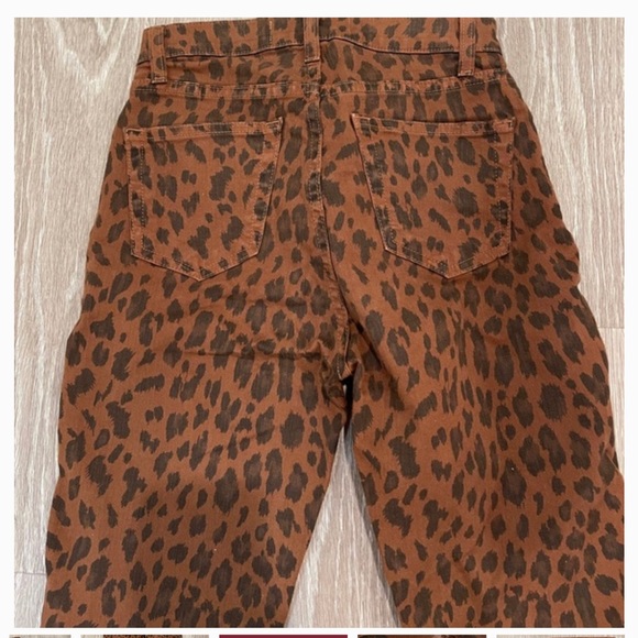Size 24 Reformation cheetah print denim - Picture 2 of 3